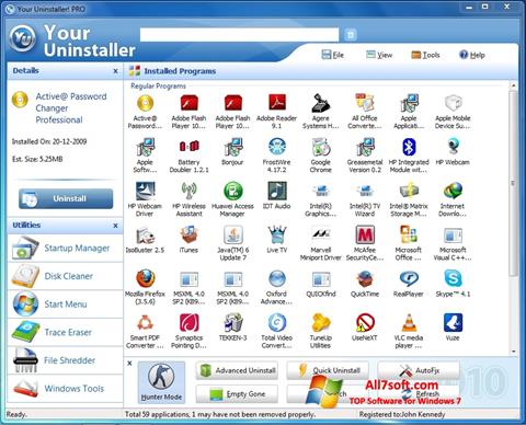 Screenshot Your Uninstaller per Windows 7