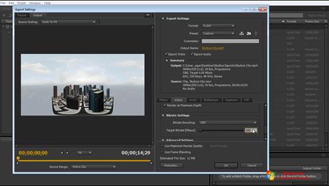 Screenshot Adobe Media Encoder per Windows 7