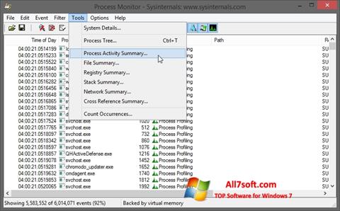Screenshot Process Monitor per Windows 7