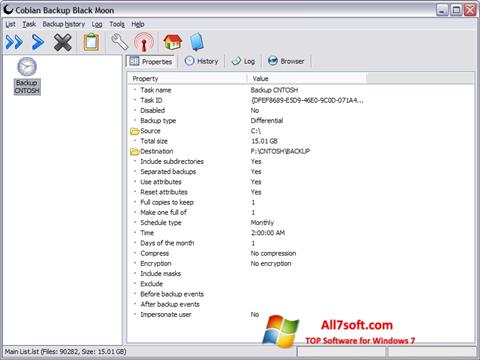 Screenshot Cobian Backup per Windows 7
