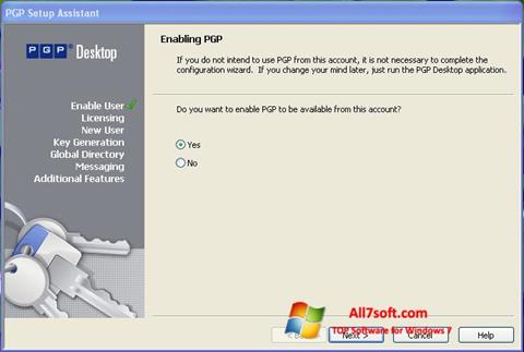 Screenshot PGP Desktop per Windows 7