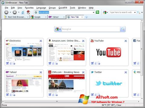 Screenshot SlimBrowser per Windows 7