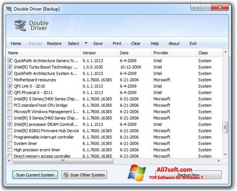 Screenshot Double Driver per Windows 7