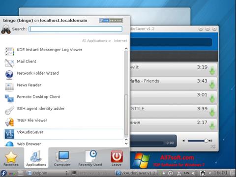 Screenshot VkAudioSaver per Windows 7