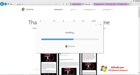 Screenshot Google Chrome Offline Installer per Windows 7