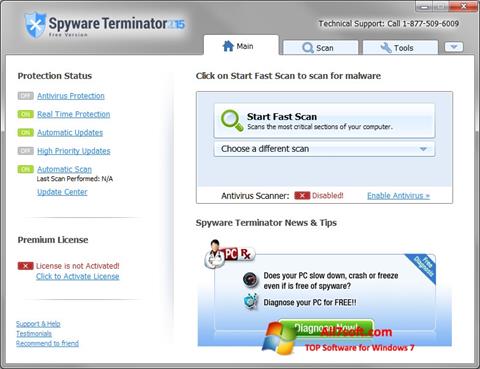 Screenshot Spyware Terminator per Windows 7