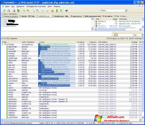 Screenshot FlylinkDC++ per Windows 7