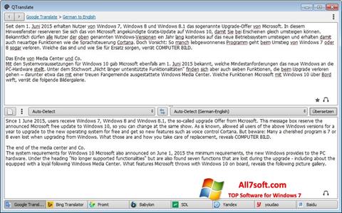 Screenshot QTranslate per Windows 7