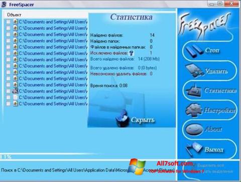 Screenshot FreeSpacer per Windows 7