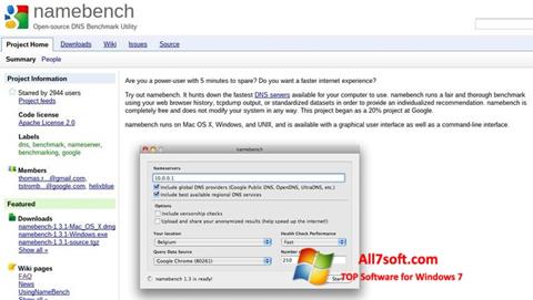 Screenshot NameBench per Windows 7