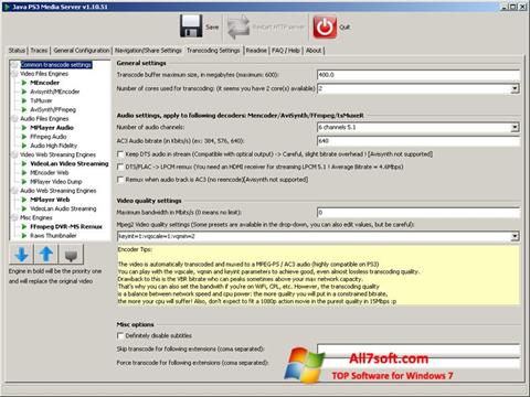 Screenshot PS3 Media Server per Windows 7