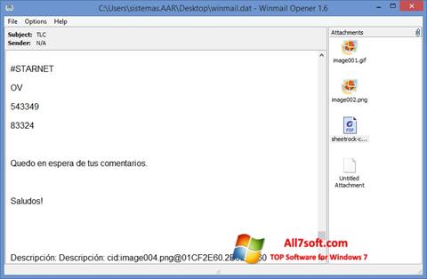 Screenshot Winmail Opener per Windows 7
