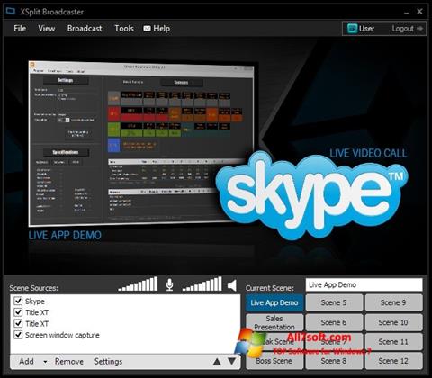 Screenshot XSplit Broadcaster per Windows 7