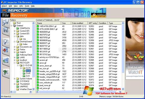 Screenshot PC Inspector File Recovery per Windows 7