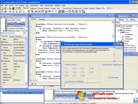 Screenshot Lazarus per Windows 7