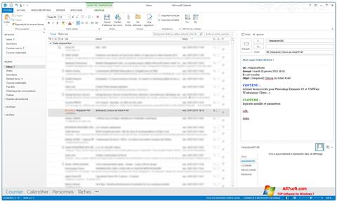 Screenshot Microsoft Outlook per Windows 7
