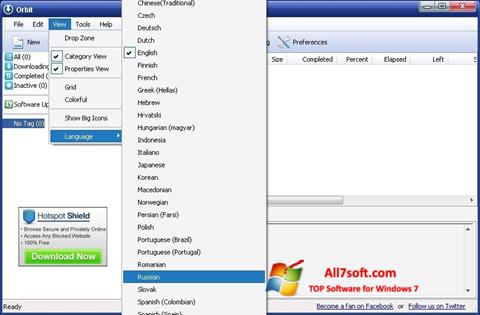 Screenshot Orbit Downloader per Windows 7