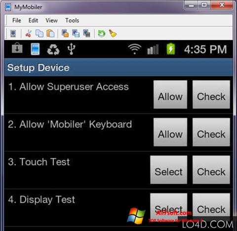 Screenshot MyMobiler per Windows 7