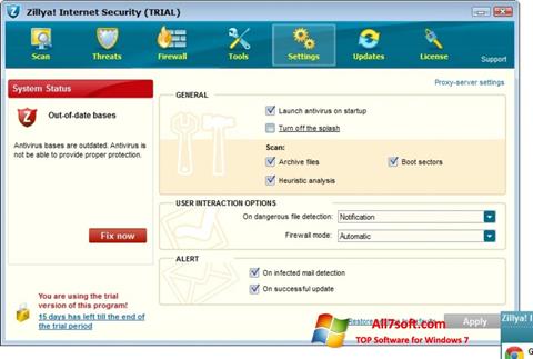 Screenshot Zillya! per Windows 7