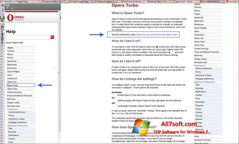 Screenshot Opera Turbo per Windows 7