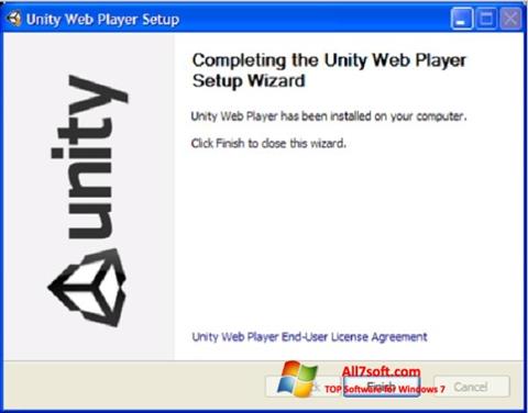 Screenshot Unity Web Player per Windows 7
