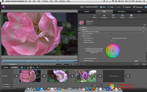 Screenshot Adobe Premiere Elements per Windows 7