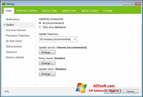 Screenshot Dr.Web Security Space per Windows 7