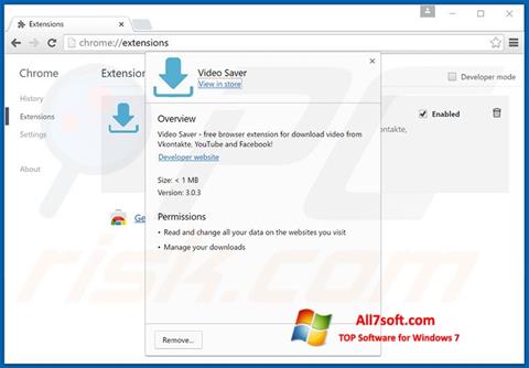 Screenshot VideoSaver per Windows 7