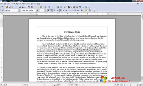 Screenshot OpenOffice per Windows 7