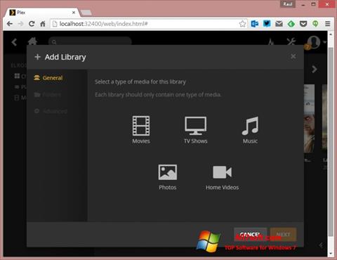 Screenshot Plex Media Server per Windows 7