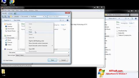Screenshot HTML Help Workshop per Windows 7