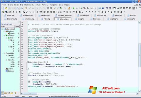 Screenshot PHP Expert Editor per Windows 7