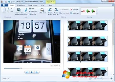 Screenshot Windows Movie Maker per Windows 7