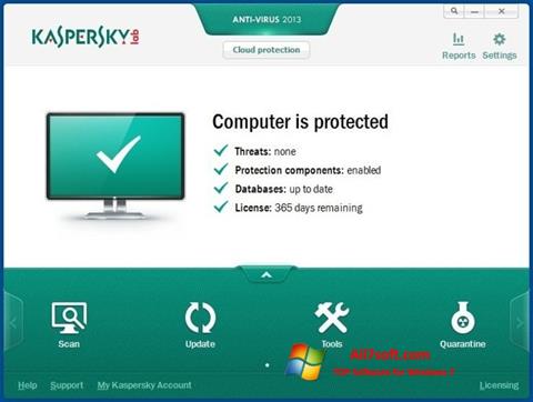Screenshot Kaspersky AntiVirus per Windows 7