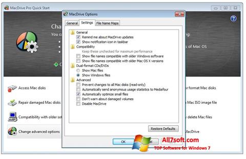 Screenshot MacDrive per Windows 7