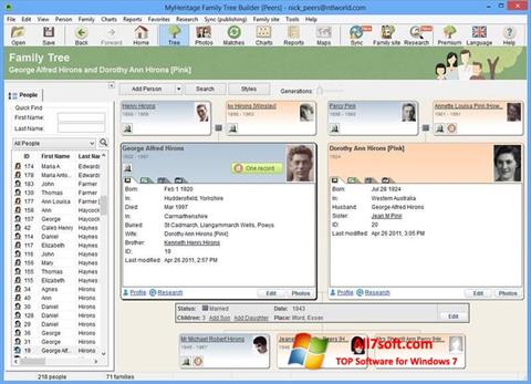 Screenshot Family Tree Builder per Windows 7