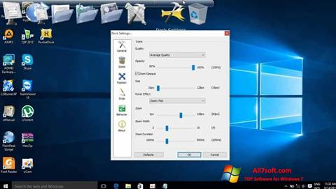 Screenshot RocketDock per Windows 7