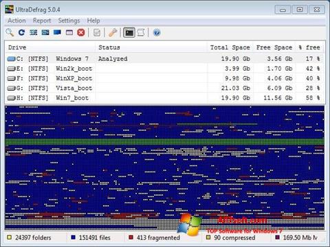 Screenshot UltraDefrag per Windows 7