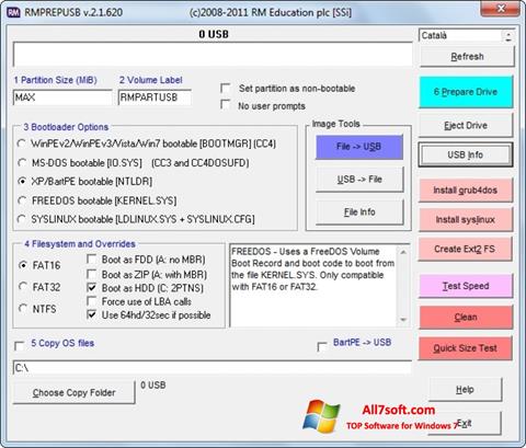 Screenshot RMPrepUSB per Windows 7