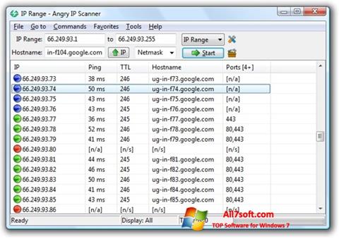 Screenshot Angry IP Scanner per Windows 7