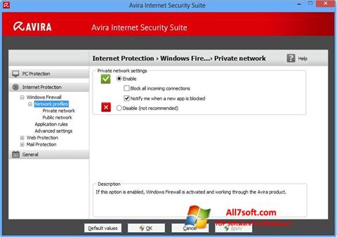 Screenshot Avira Internet Security per Windows 7