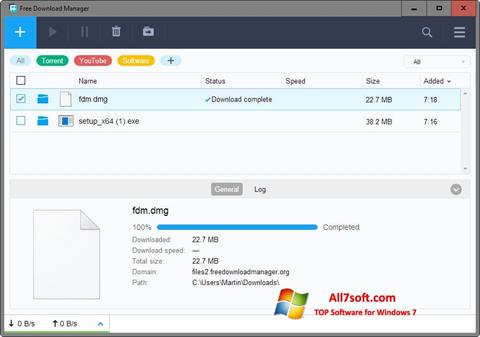 Screenshot Free Download Manager per Windows 7