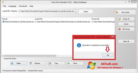 Screenshot Free File Unlocker per Windows 7