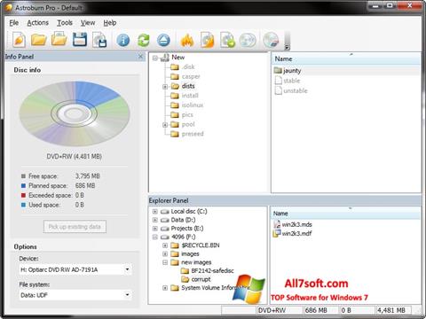 Screenshot Astroburn Lite per Windows 7