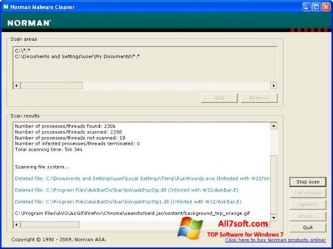 Screenshot Norman Malware Cleaner per Windows 7