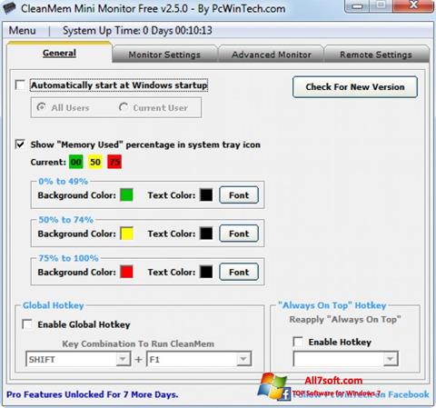 Screenshot CleanMem per Windows 7