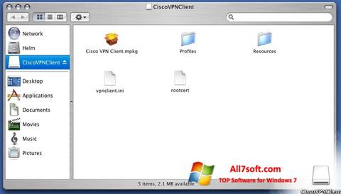 Screenshot Cisco VPN Client per Windows 7