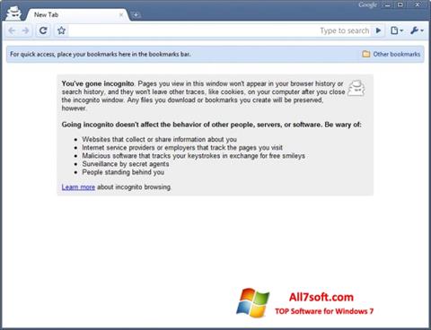 Screenshot Google Chrome Beta per Windows 7