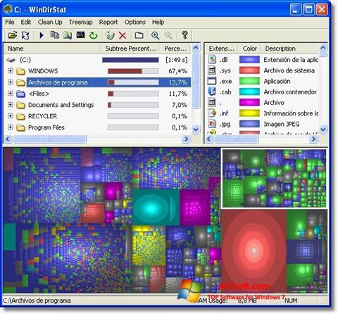 Screenshot WinDirStat per Windows 7