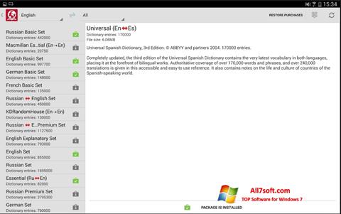 Screenshot ABBYY Lingvo per Windows 7